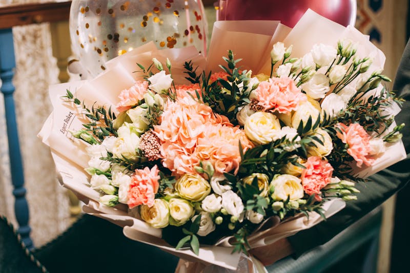 Fleurs pour fête de fin d'année et réveillon